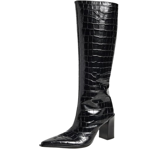 SCHUTZ Women's Raffaela Up Croco Block Boots