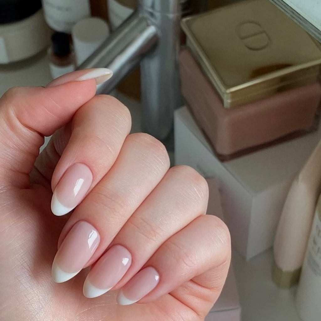Almond-Shaped French Nail