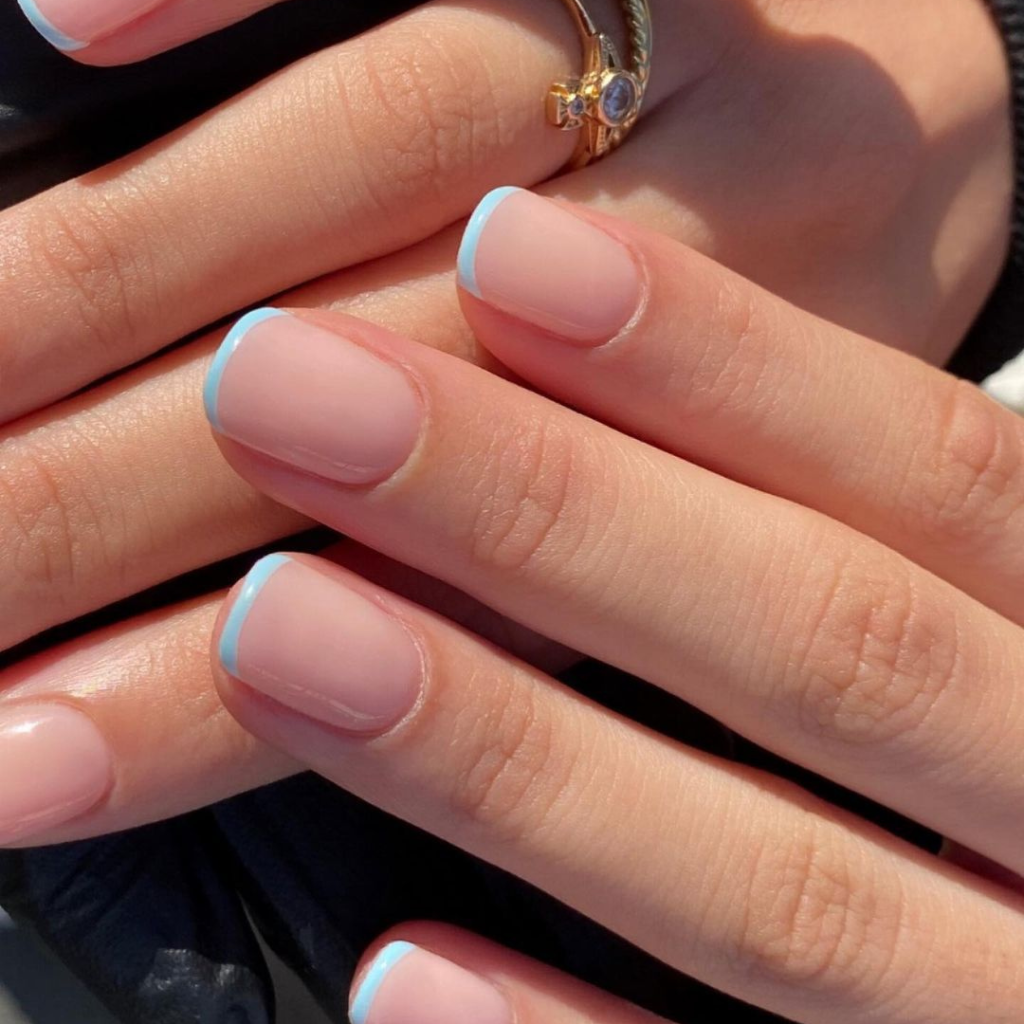 Baby Blue French Nail